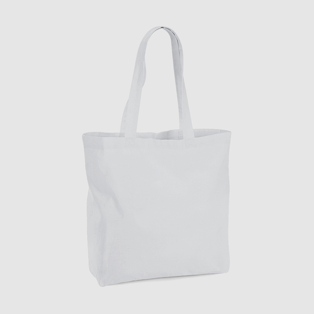 Neutral Organic tote bag with short handle › White (O90004) › 3
