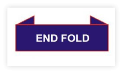 end fold label style for bag illustration